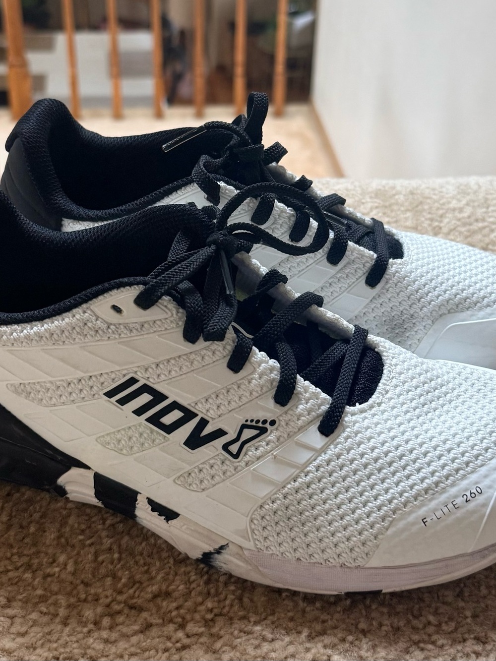 Inov-8 Men’s F-Lite 260 Training Shoes — White and Black